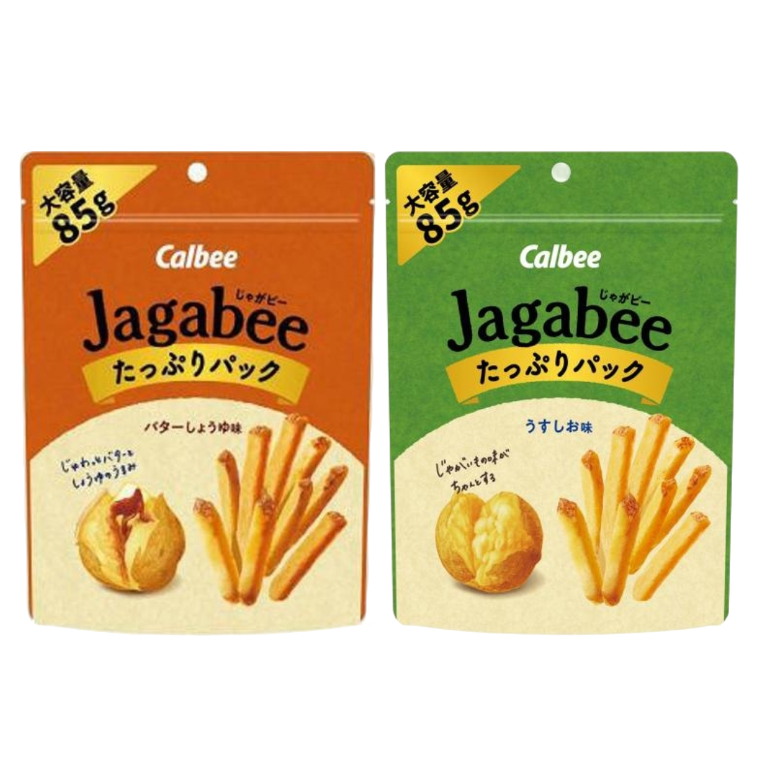 Calbee Jagabee Tumbler Pack (Light Salt / Butter Soy Sauce) Large 85g