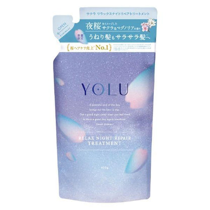 I-ne YOLU Sakura Calming Night Repair Treatment (Sakura & Muge / Sakura & Magnolia) Refill 400g