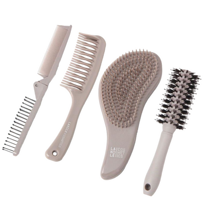 LAKOLE (2WAY Comb / Hair Comb / Hair Brush / Hair Roll Brush) Gray 1 pc