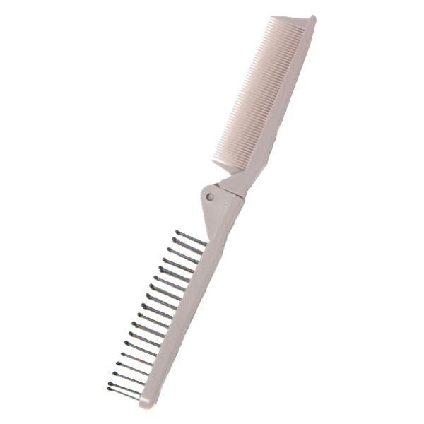 LAKOLE (2WAY Comb / Hair Comb / Hair Brush / Hair Roll Brush) Gray 1 pc