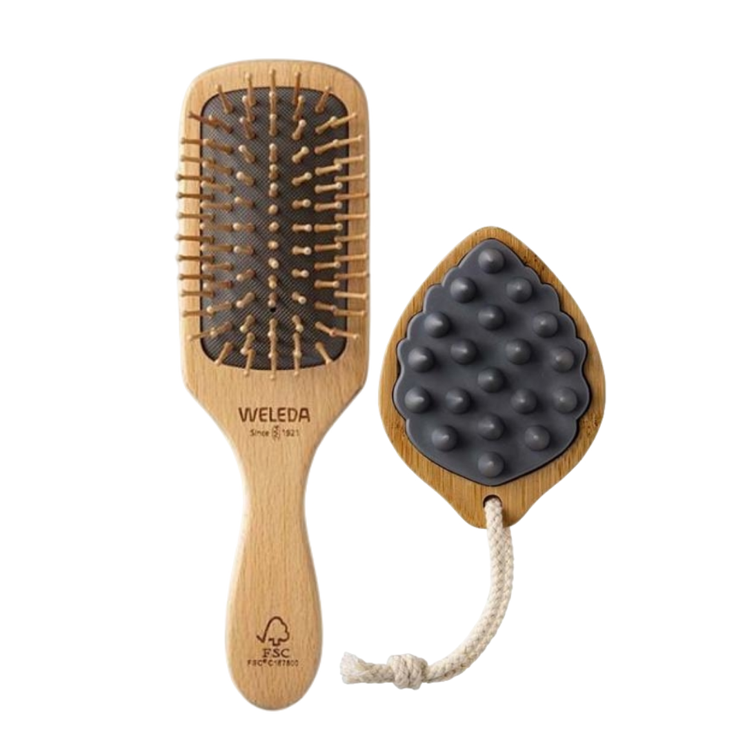 WELEDA Wood Paddle Brush N / Head Spa Brush N 1 pc