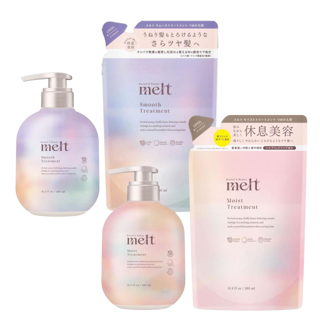 Kao melt Treatment (Smooth / Moist) - 480ml / Refill 380ml