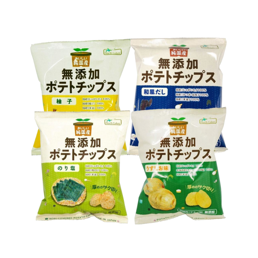 North Colors Pure Japanese Potato Chips (Light Salt Flavor / Seaweed Salt / Yuzu / Japanese Dashi) 53g / 55g
