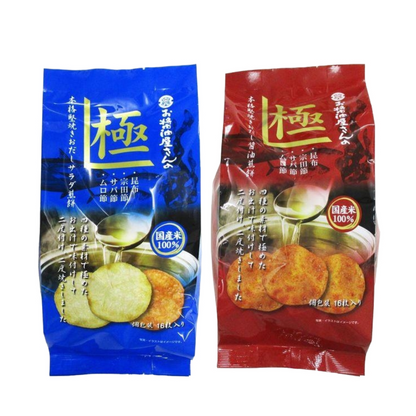 Sekiguchi Brewery (Umadashi Salad Rice Cracker/ Umadashi Soy Sauce Rice Cracker) 1 bag (16 pieces)