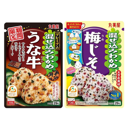 Marumiya Rice Mixed with Wakame Seaweed (Beef Unagi / Plum Shiso) 29g