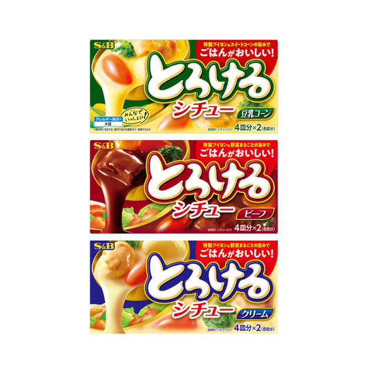 S-B Foods Melting Stew (Cream / Beef / Soy Milk Corn) 140g