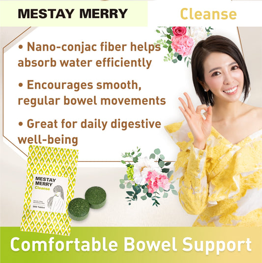 T-Brite MESTAY MERRY Cleanse Detox focused Chlorella and Glucomannan Supplement 30-Day Supply