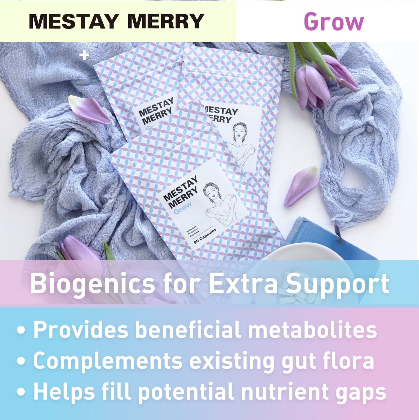 T-Brite MESTAY MERRY Glow Ultimate Multi-Gut Flora Supplement 30-Day Supply