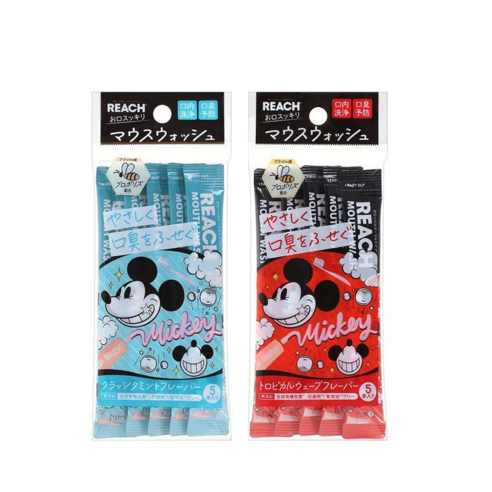 Reach Mouthwash Disney (Classic Mint Scent / Tropical Wave Scent) 11mL x 5 bottles