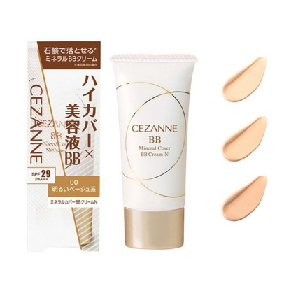 CEZANNE Mineral Cover BB Cream N (00 Light Beige / 10 Light Ochre / 20 Natural Ochre) 30g