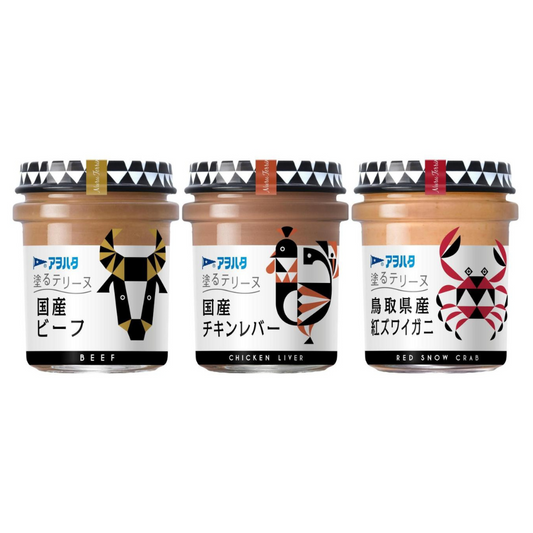 Aohata Coated Terrine (Japanese Chicken Liver / Japanese Beef / Tottori Red Snow Crab) 73g