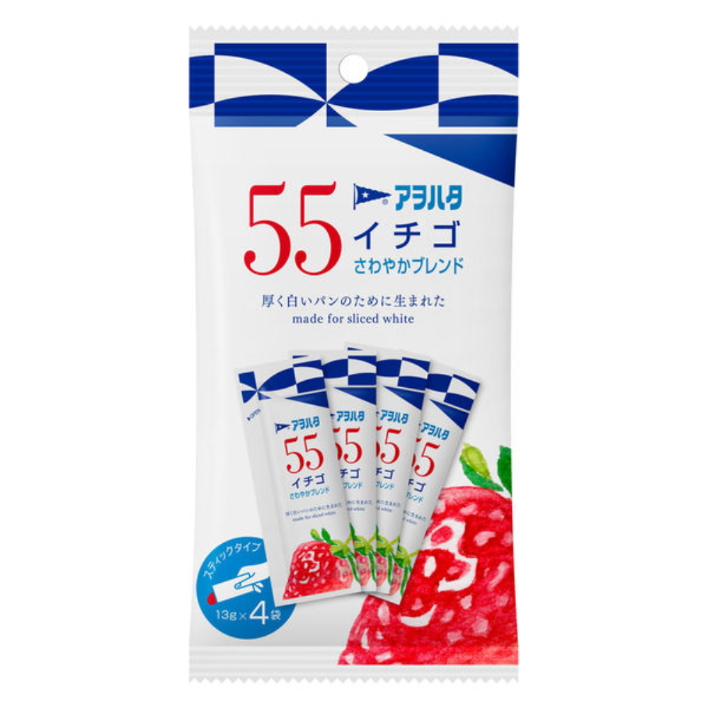 Aohata 55 Jam Stick Type (Strawberry / Orange Marmalade / Wild Blueberry) 13g x 4 bags