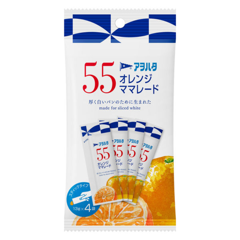 Aohata 55 Jam Stick Type (Strawberry / Orange Marmalade / Wild Blueberry) 13g x 4 bags