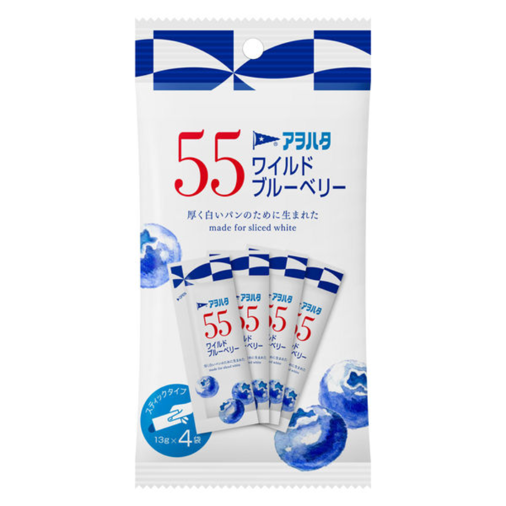 Aohata 55 Jam Stick Type (Strawberry / Orange Marmalade / Wild Blueberry) 13g x 4 bags