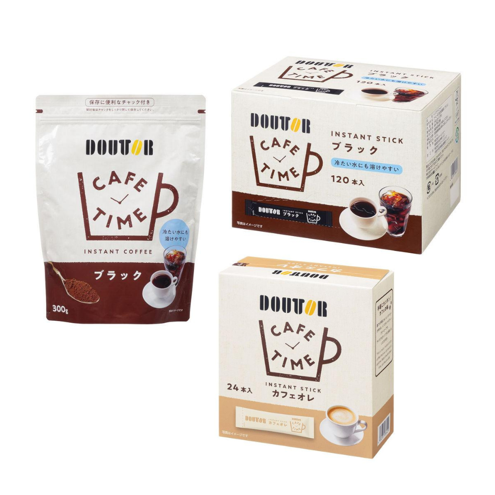 Doutor Cafe Time (Black / Cafe au Lait) 300g / 24 bottles / 120 bottles
