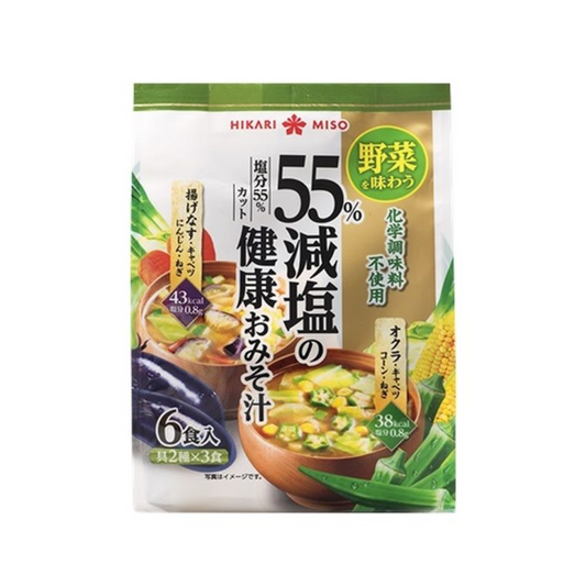 Hikari Miso 55% Low-Sodium Healthy Miso Soup 6 Serving Pack