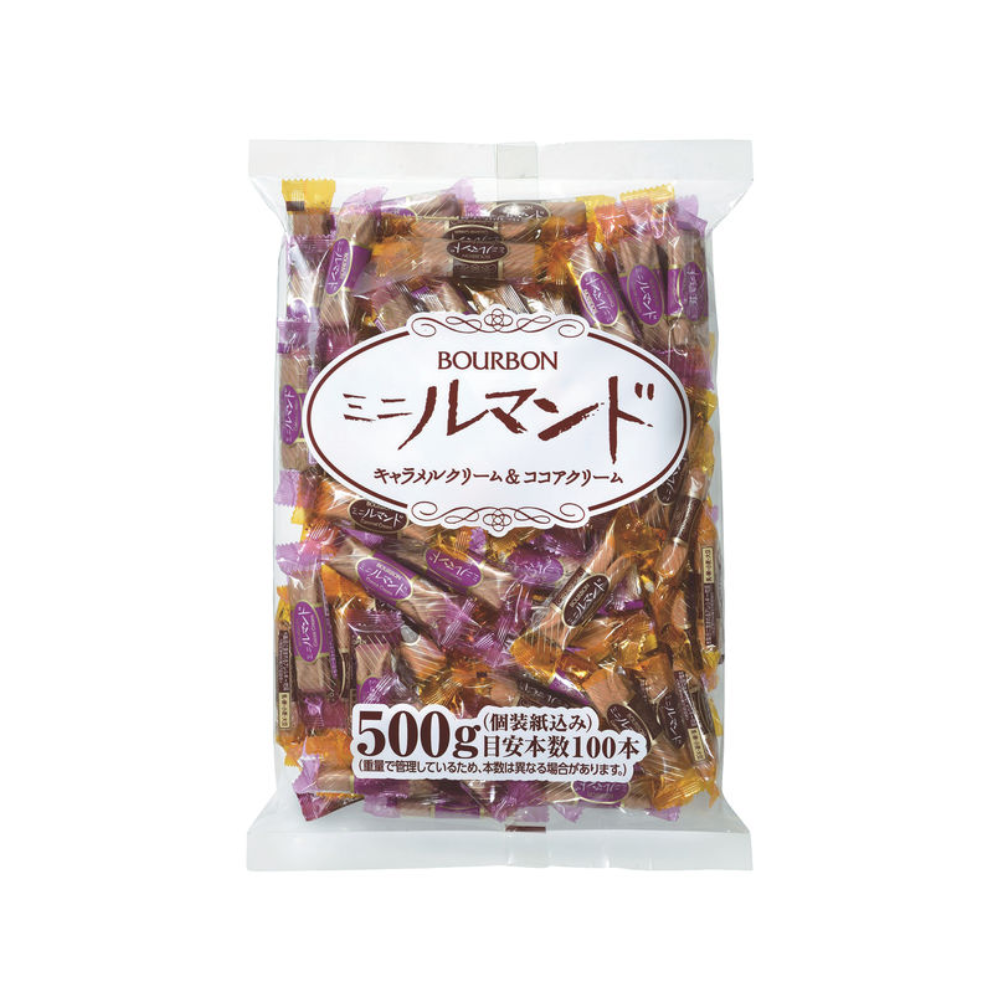 Bourbon Tokyu Mini Lumand Caramel Cream & Cocoa Cream Assortment 500g