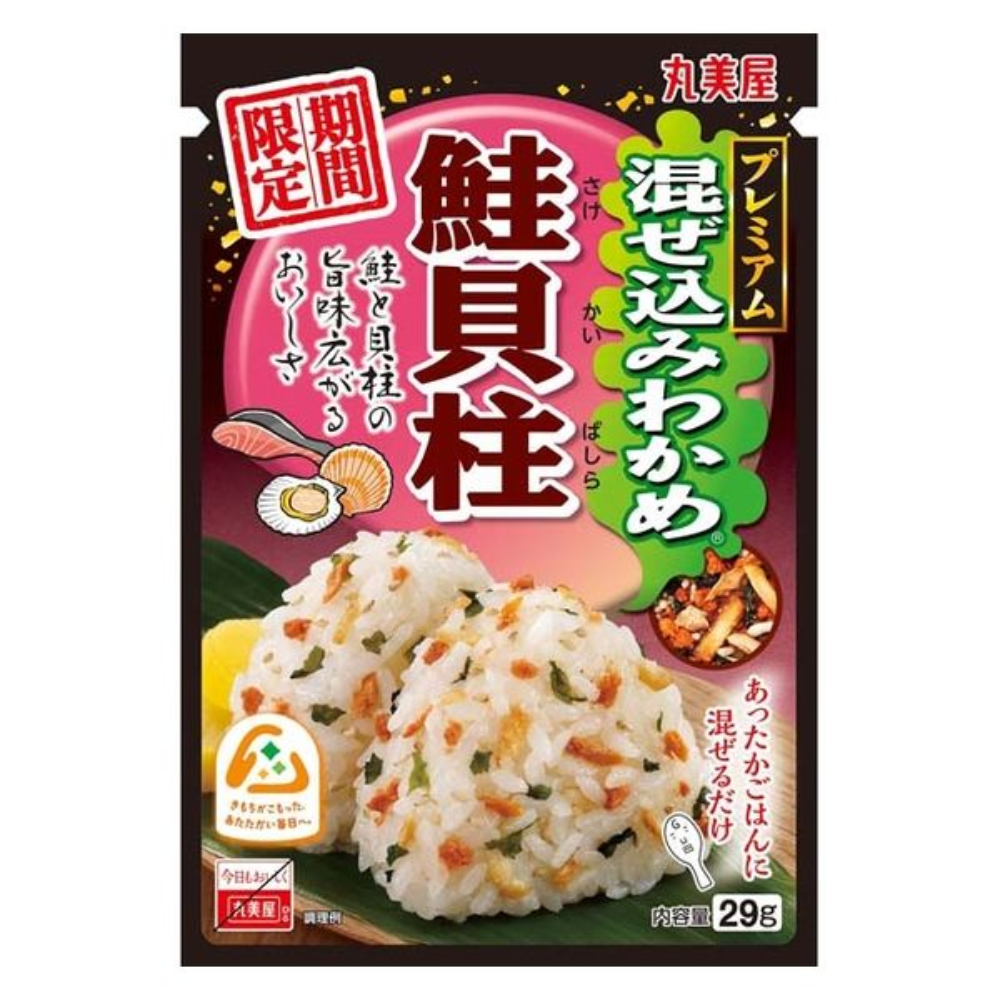 MARUMIYA Premium Mixed Wakame (Salmon Scallops / Sea Bream Style) 29g