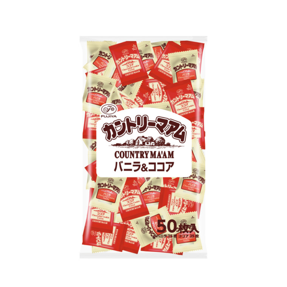 FUJIYA COUNTRY MAM Vanilla & Cocoa 1 bag (50 pieces)