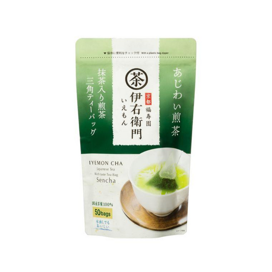 Uji no Kiri Seicha Lemon Ajiwai Sencha Sencha with Matcha  50 Triangular Shaped Tea bags