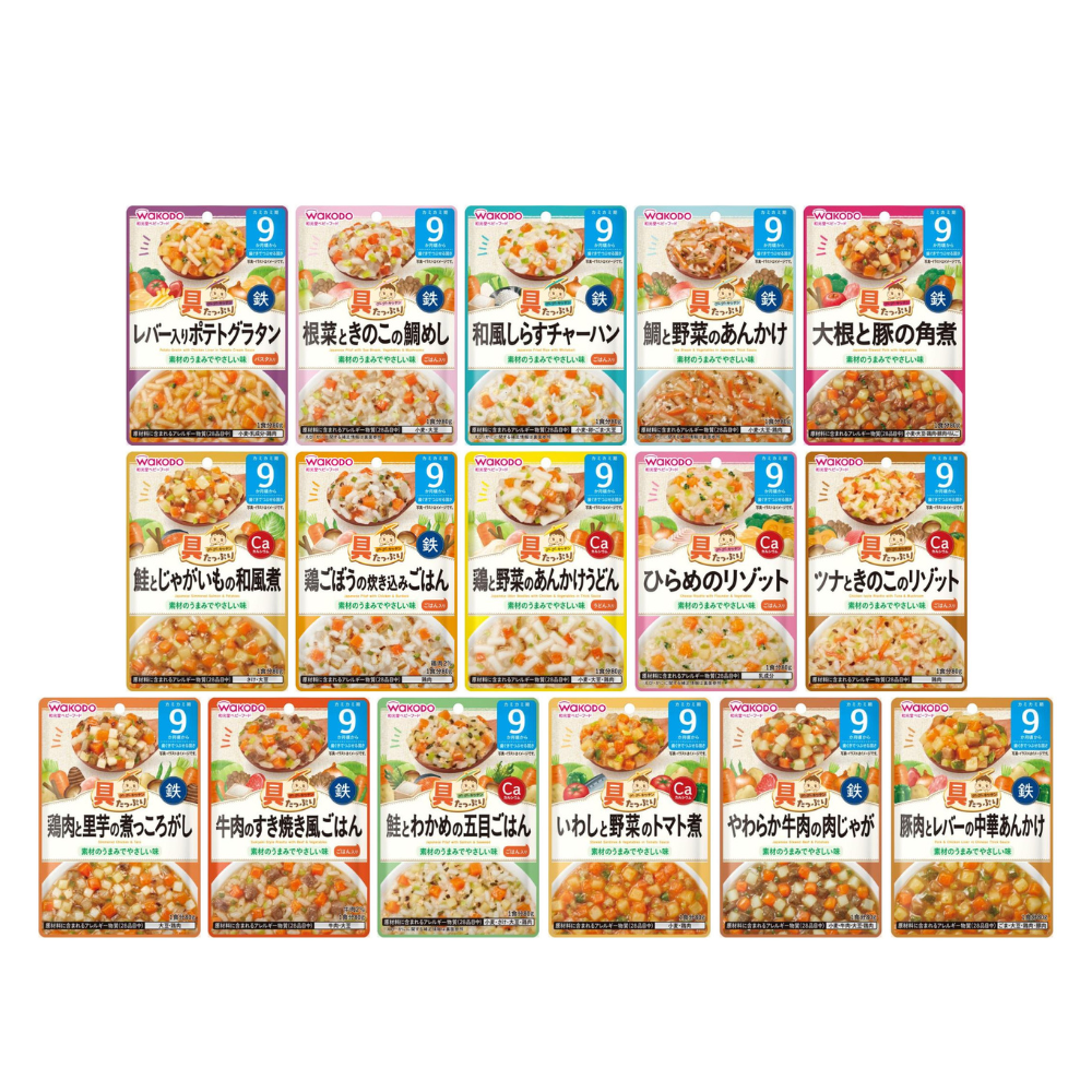 WAKODO from around 9 months Goo Goo Kitchen with Many Ingredients  80g