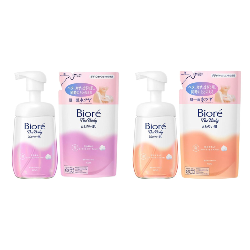 Kao Biore The Body Toning Skin (Woody & Floral / Fruity) Original Bottle 480ml / Refill 440ml