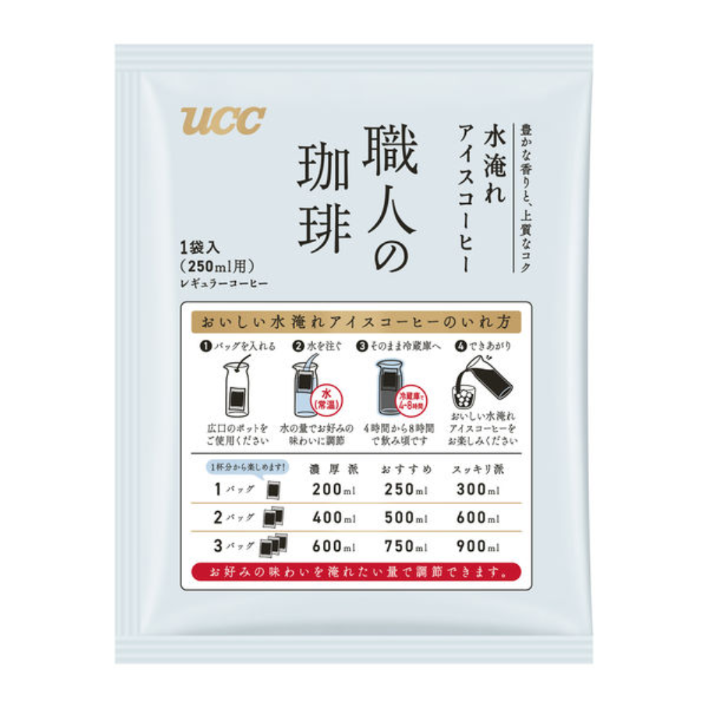 UCC Ueshima Coffee Shokunin no Coffee Coffee Bags Cold Brew Iced Coffee- 12 Cups