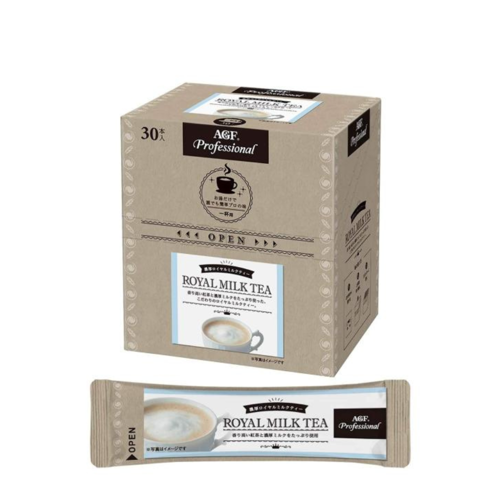 Ajinomoto AGF Professional Thick Royal Milk Tea - Instant Sticks for 1 Cup - 30 Sticks
