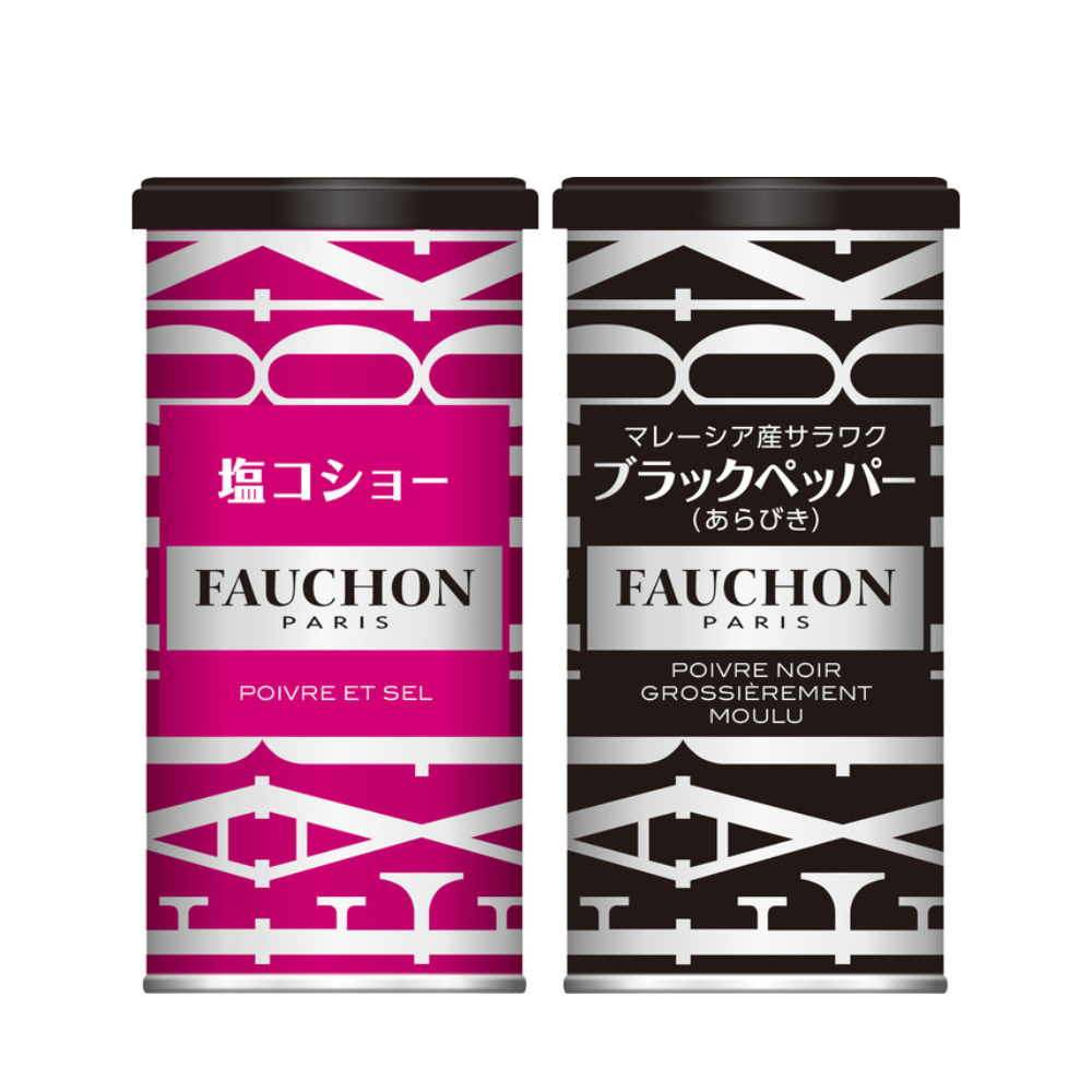 S&B Canned FAUCHON (Sarawak Black Pepper (grounded) / Salt & Pepper) 100g