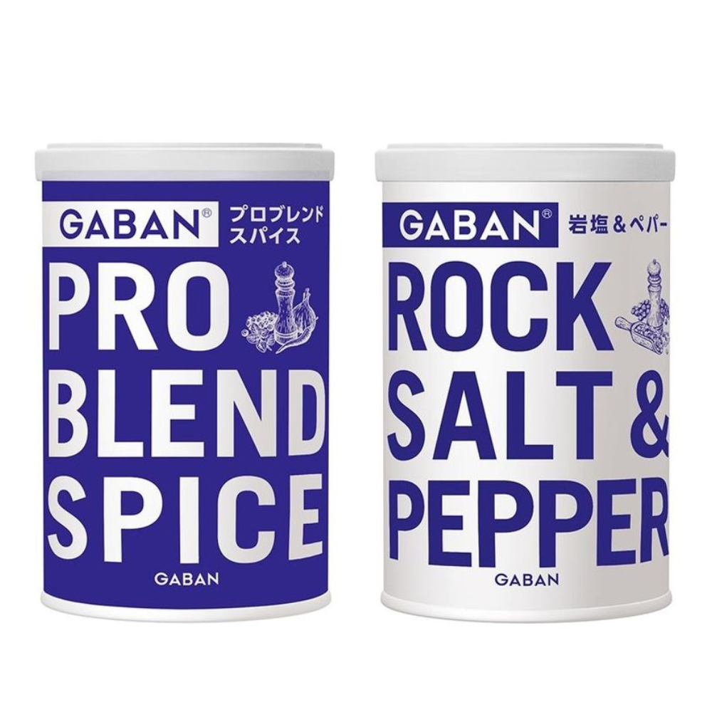 House Foods GABAN GABAN Seasoning (Pro-Blend Spice 60g / Rock Salt & Pepper 90g)