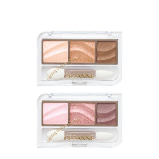 CEZANNE Lighting Up Eyeshadow (01 Royal Beige / 02 Petal Pink) 1.7g