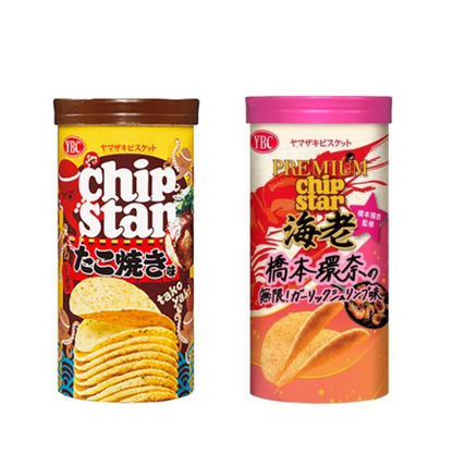 YAMAZAKI BISCUIT Chip Star (Takoyaki Flavor / Premium Garlic Shrimp Flavor) 45g