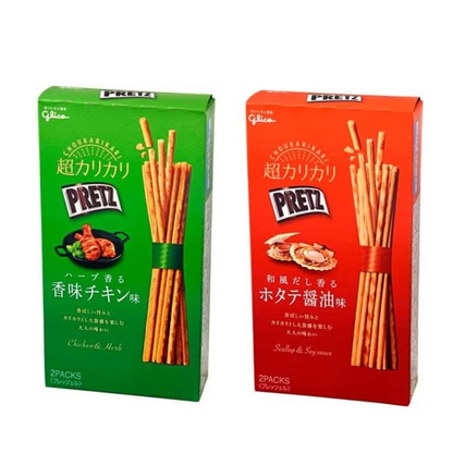 GLICO Super Crunchy Pritz (Herb Chicken / Japanese-Style Scallop Soy Sauce) 55g
