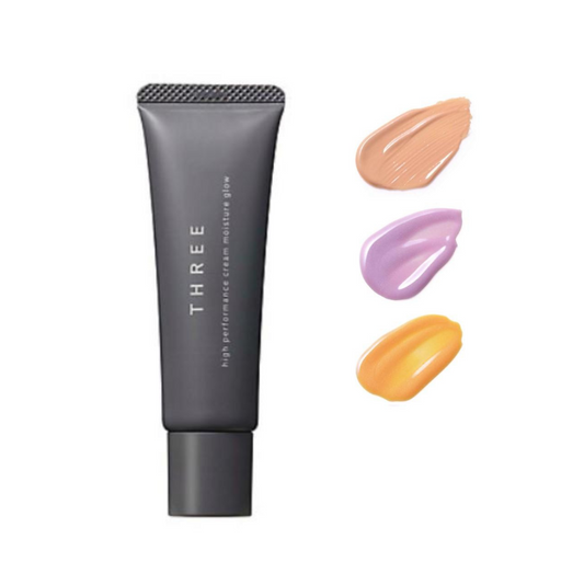THREE High Performance Cream Moisture Glow (#01 / #CHIC BEAT / #SWING BEAT) 30g