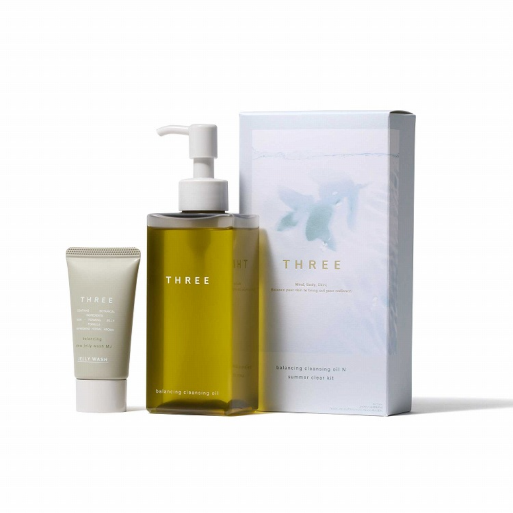 THREE Balancing Cleansing Oil N (185ml / Summer Clear Kit 2025 Summer Limited Edition)
