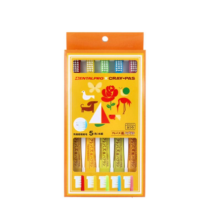 DENTALPRO CRAY-PAS Style Toothbrush "Ordinary" 5 Toothbrushes Pack