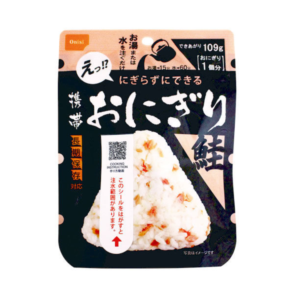 [Emergency Food] ONISI FOODS Portable Onigiri (Alpha Rice) 5-Years (Konbu / Sticky Rice / Salmon) - 1