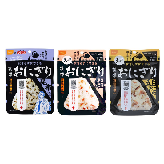 [Emergency Food] ONISI FOODS Portable Onigiri (Alpha Rice) 5-Years (Konbu / Sticky Rice / Salmon) - 1
