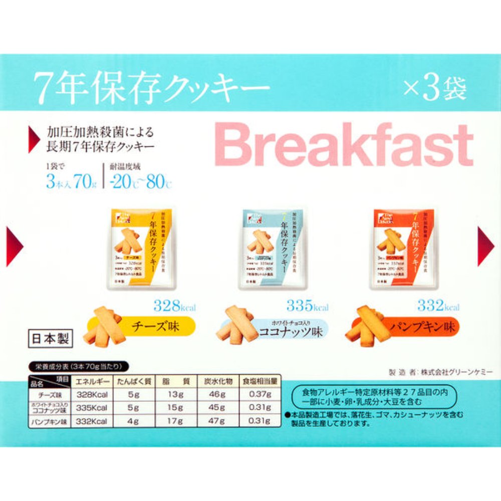 [Emergency Food] GREEN CHEMY 7 Year Retort Packed Food - 3 Day Food Set TK00000228 1 set