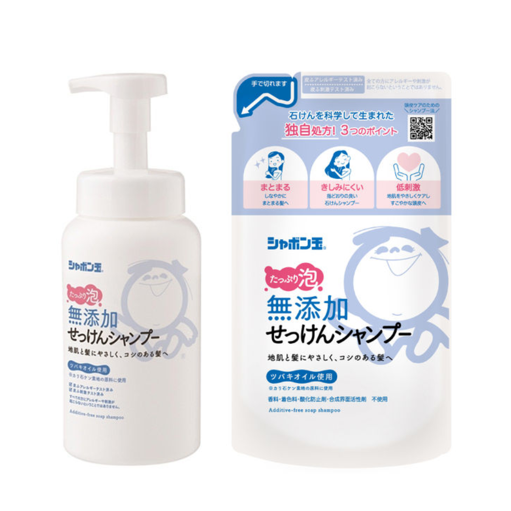SHABONDAMA Additive-free Soap Shampoo Foam Type (Pump 520ml / Refill 420ml)