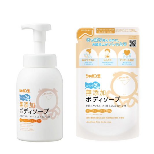 SHABONDAMA Additive-free Body Soap, Full Foam (Pump 570ml / Refill 470ml)