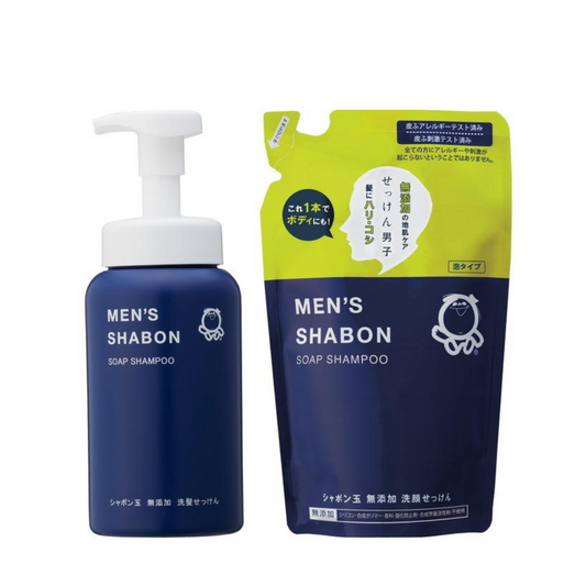 SHABONDAMA SOAP Shampoo, Men's Shabondama Soap Shampoo - (Body 520ml / Refill 420ml)