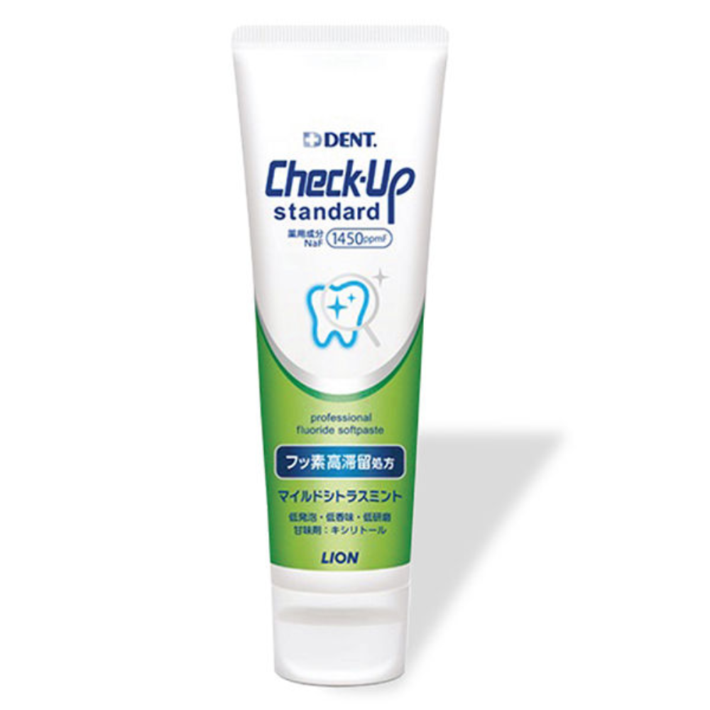 LION Check-Up Standard Toothpaste Soft Paste Low Abrasive (Mild Citrus Mint / Mild Pure Mint) 135g
