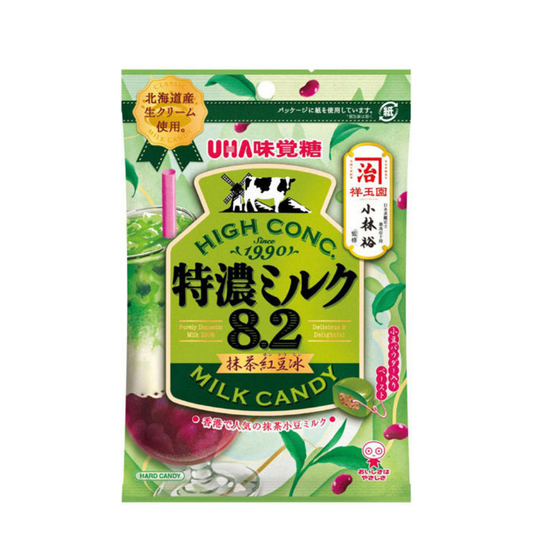 UHA MIKAKUTOU Extra Thick Milk 8.2 Matcha Red Bean Ic Candy 70g