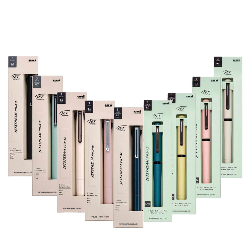 MITSUBISHI PENCIL Jetstream Prime 3-color ballpoint pen (0.5mm / 0.7mm) 1 piece
