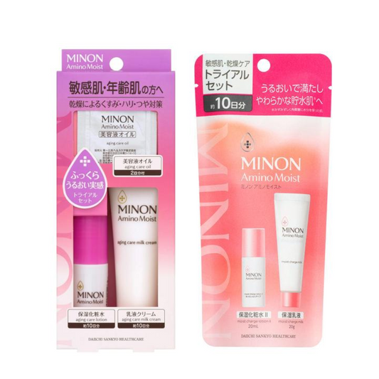 DAIICHI SANKYO HEALTHCARE Minon Amino Moist (Sensitive & Anti-Aging Care / Sensitive & Dry Skin Care) Trial Set