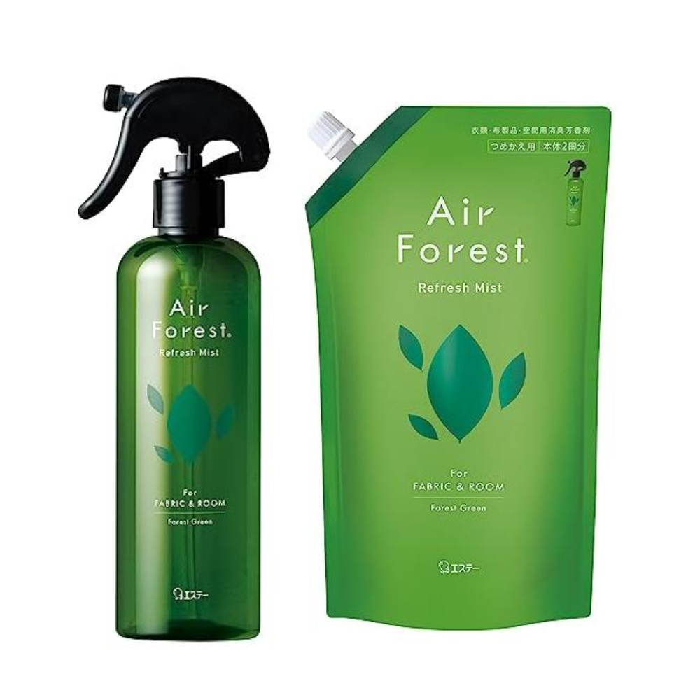 S.T. Air Forest Mist Deodorizing Air Freshener for Fabrics, Forest Green Fragrance (Body 270mL / Refill 540mL)