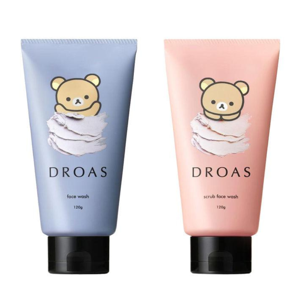 I-NE DROAS (Clay Clear Wash / Clay Mild Scrub Wash) Face Wash Rilakkuma Collaboration 120g