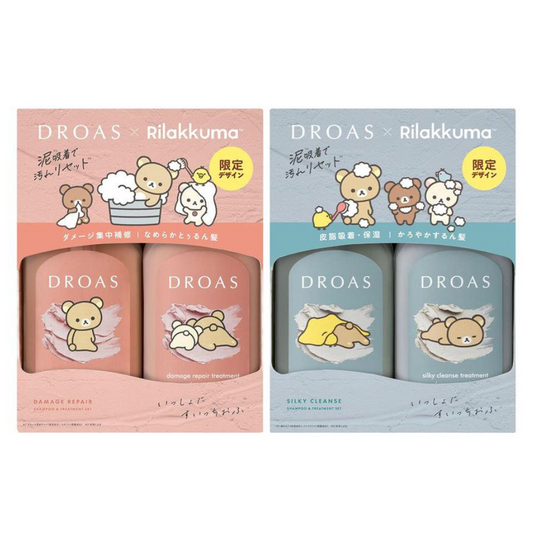 I-NE DROAS (Silky Cleanse Set / Damage Repair Set) Shampoo and Conditioner Set - Rilakkuma Collaboration 800ml