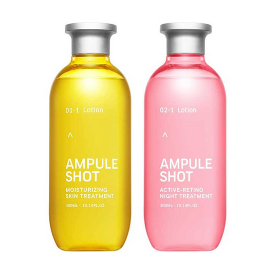 BOTTLEWORKS Ampoule Shot (Moisturizing Skin Treatment / Active Retino Night Treatment) Lotion 300ml